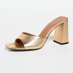 STAUD Sloane Heels Gold